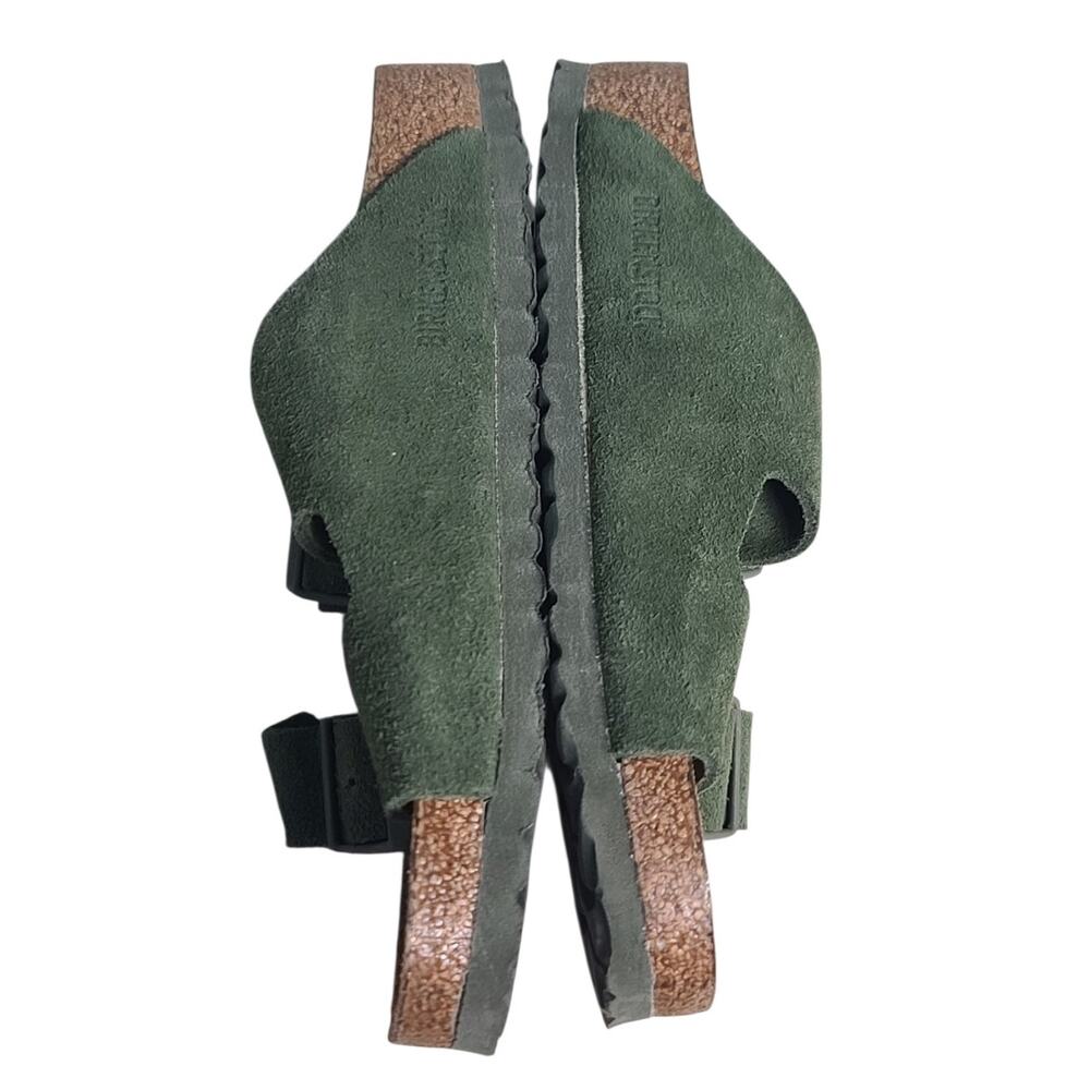 Birkenstock Arizona Green Suede Soft Footbed Sandals Size 38 W7 - Picture 6 of 7